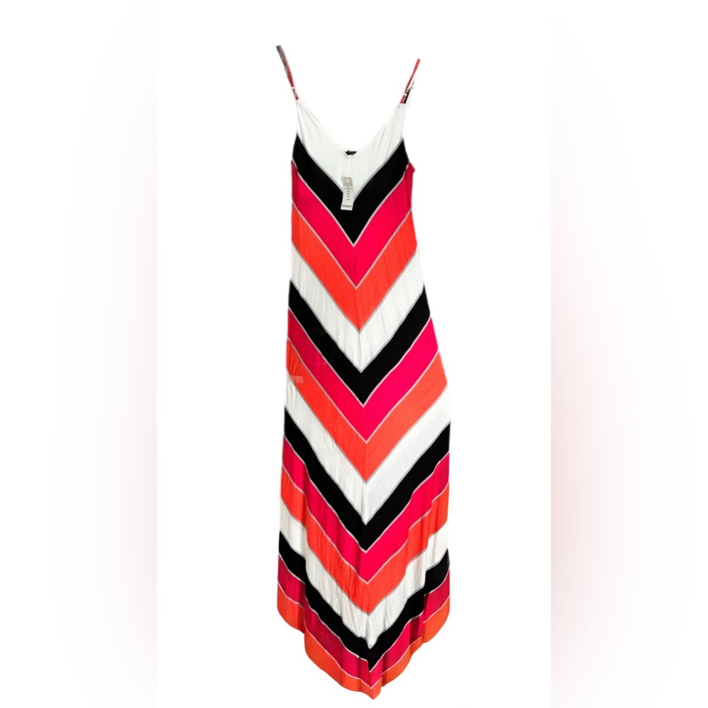 bebe Multicolor Chevron Maxi Dress